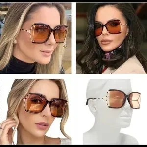 GUCCI OVERSIZED HAVANA RECTANGULAR DRAMATIC SUNGLASSES Gucci | Accessories | Gucci Oversized Havana Rectangular  main image 2